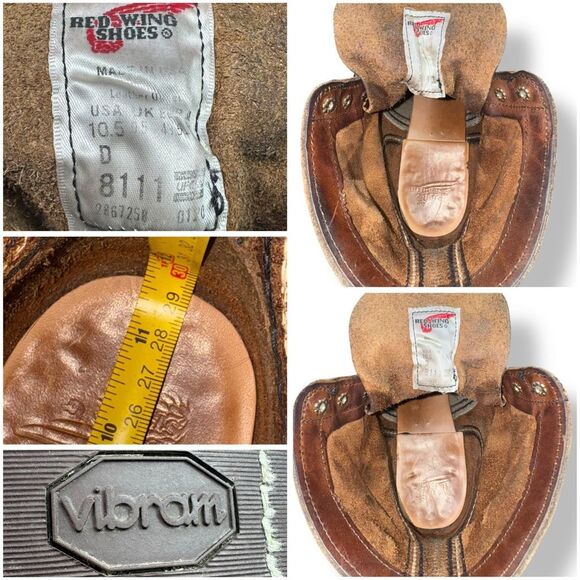 Red Wing Heritage 8111 Iron Ranger 6” Boots Brown Harness Leather Men’s 10.5 D - Picture 11 of 12